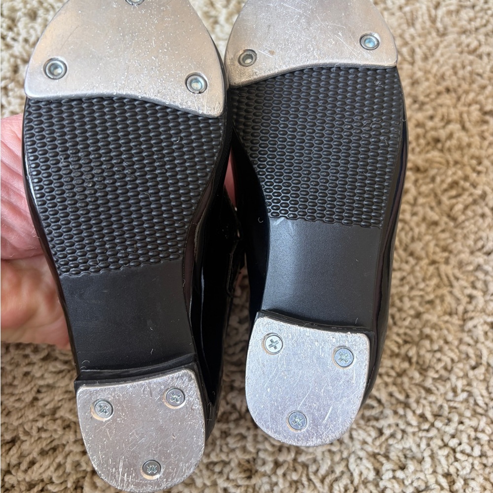 Dance Class Tap Shoes Little Girls Size 6.5 Maryjane Style Black G9 - Picture 3 of 10